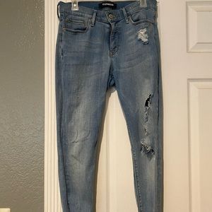 Express STRETCHY skinny ripped jeans